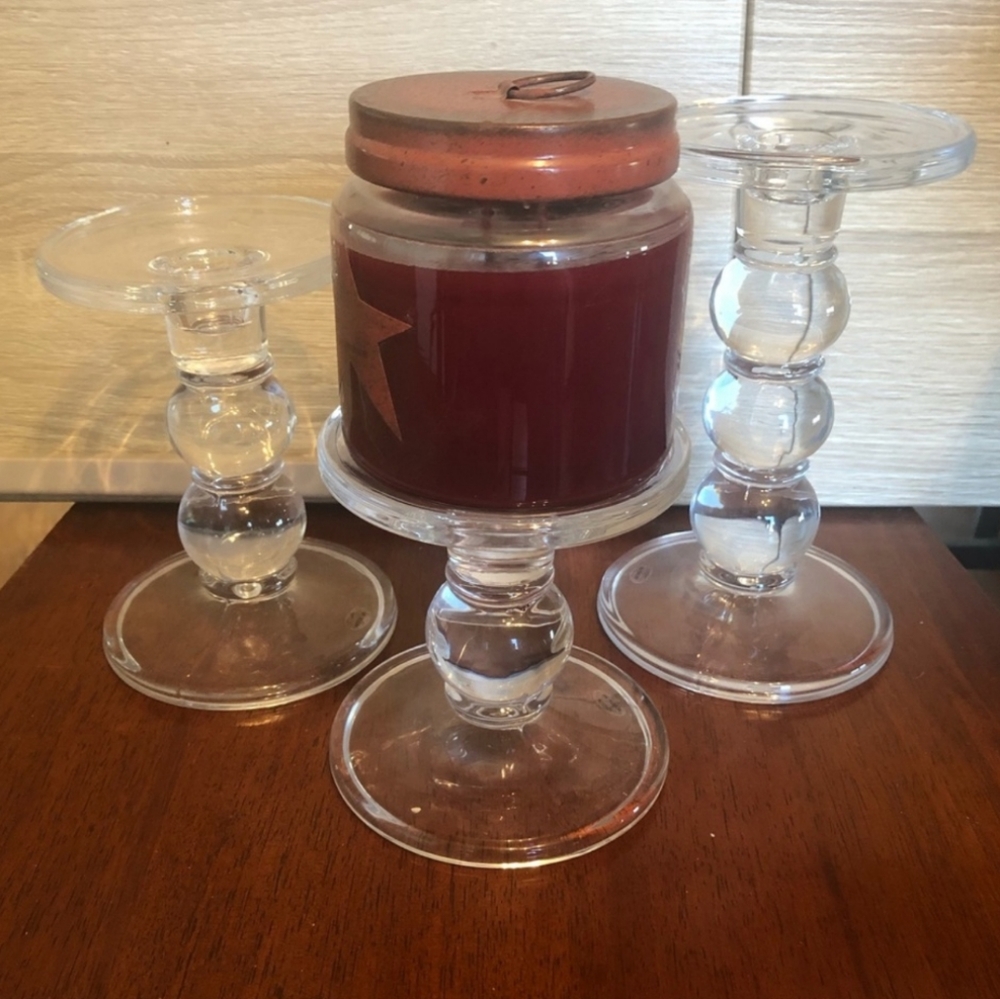 Crystal Candle‎ Stands set of 3 from Gold Canyon